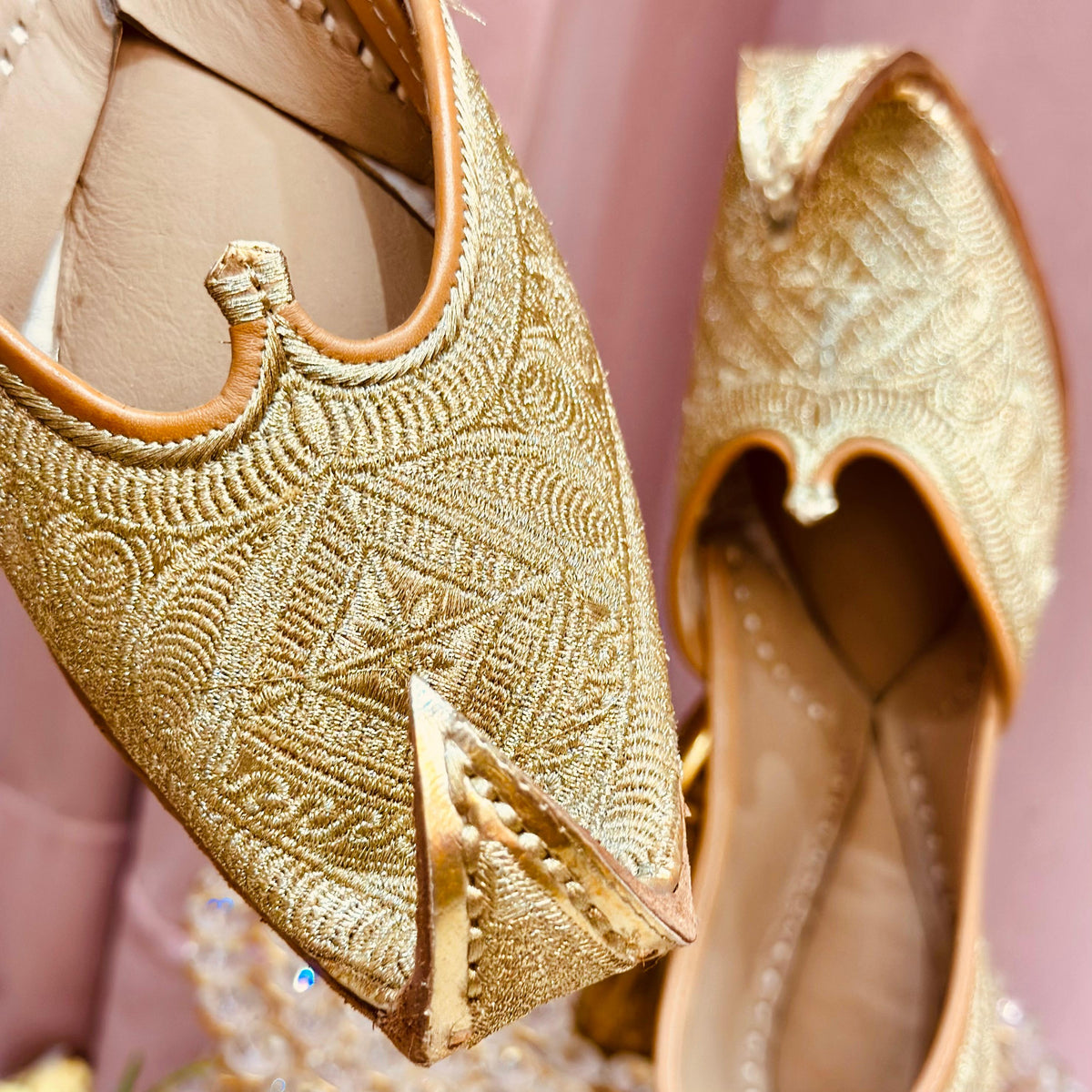 Punjabi Jutti pakisatni tilla upper leather work 0711