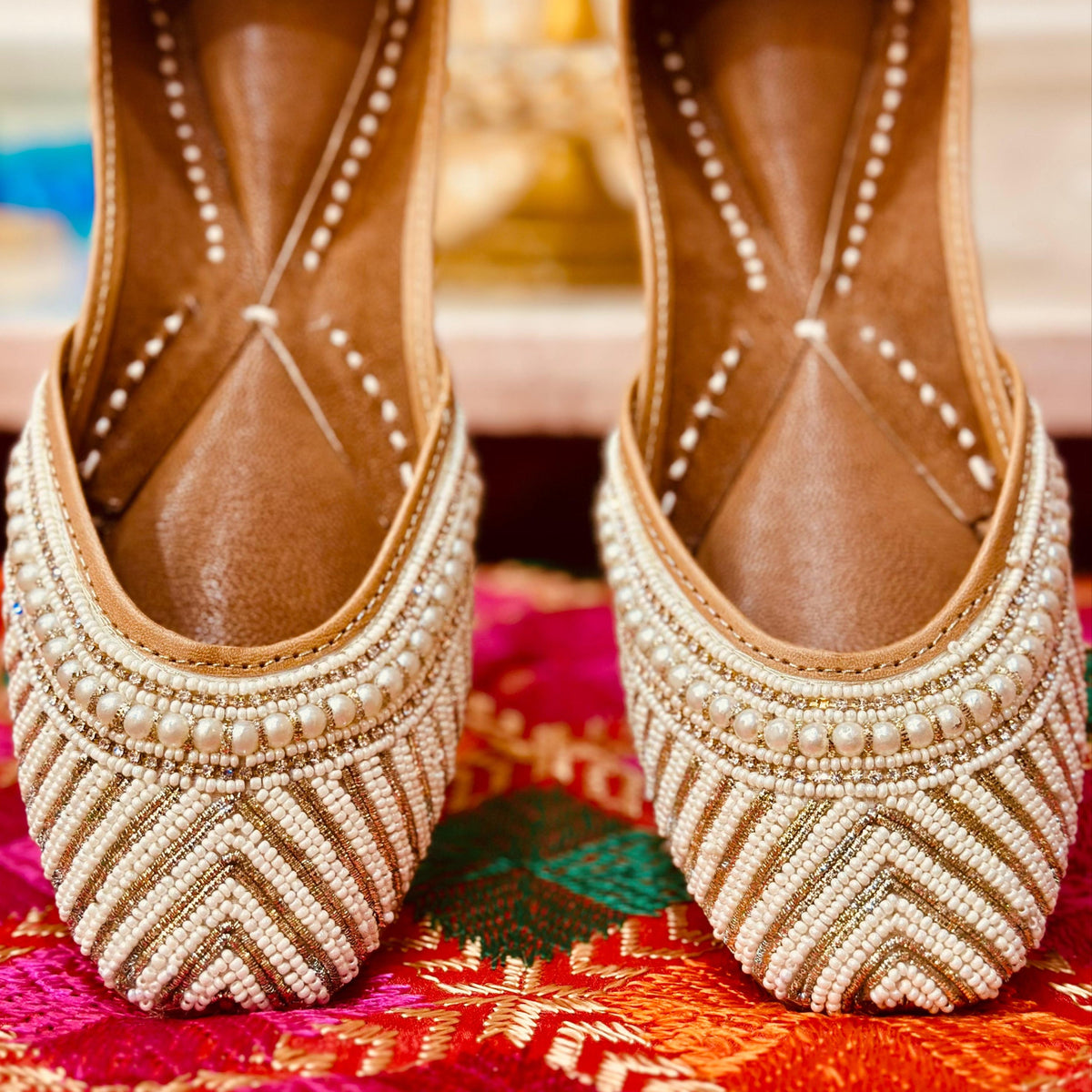 Punjabi Jutti Heavy Pearl Work2506