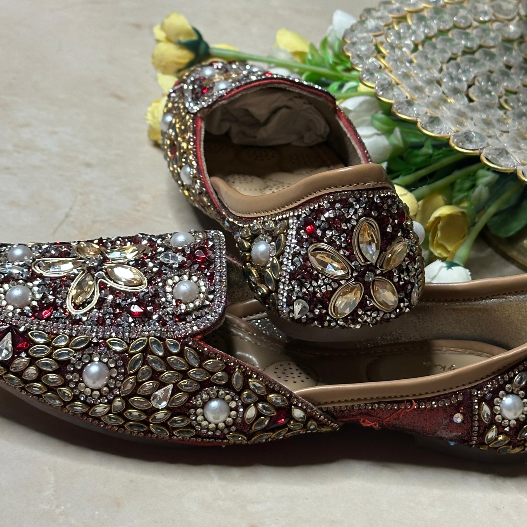 Punjabi Jutti heavy mirror work (MRN) 707