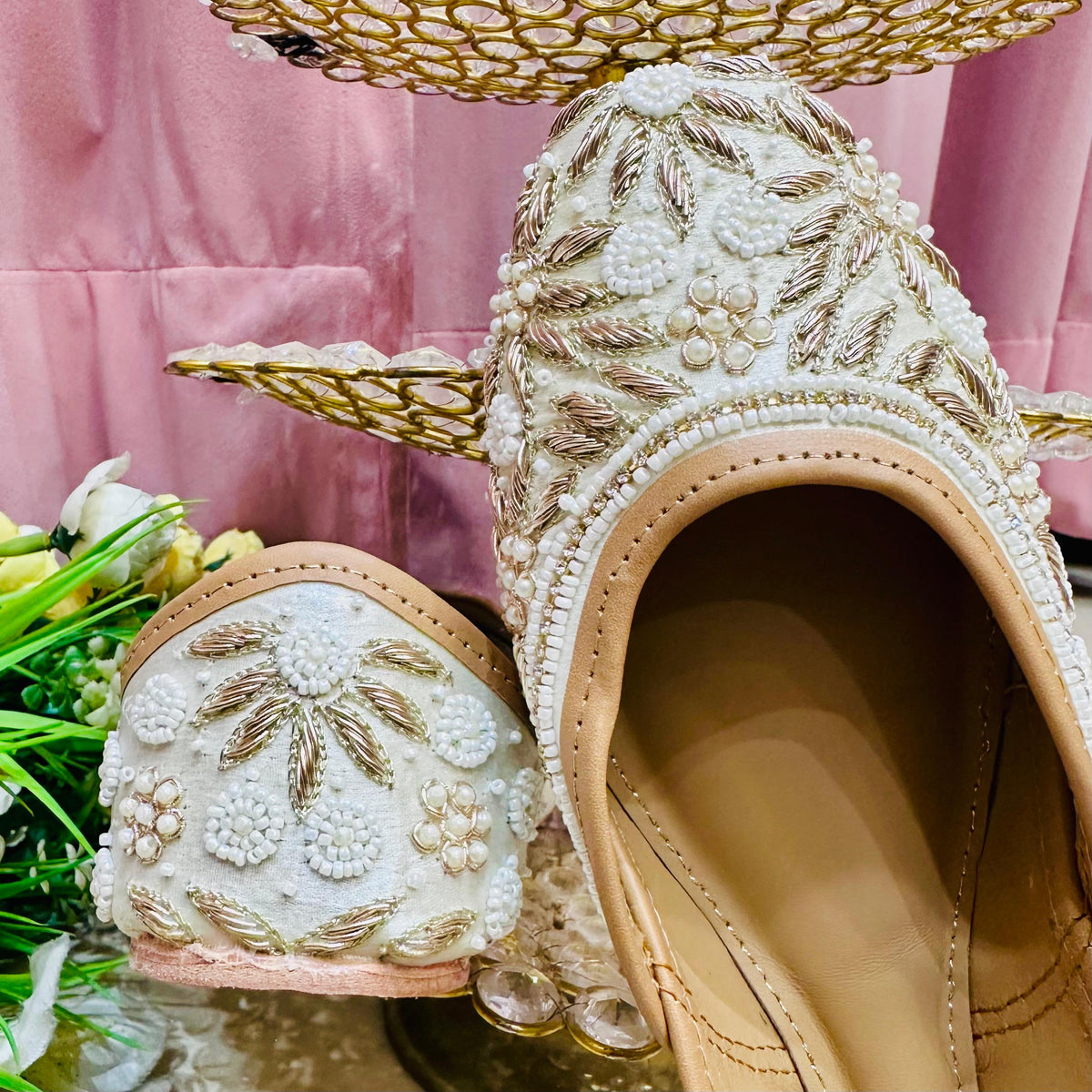 Punjabi Jutti Heavy Pearl Work3225