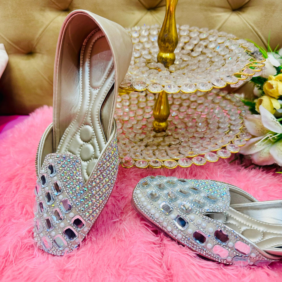 Punjabi Jutti Heavy Stone Sequence Work2914