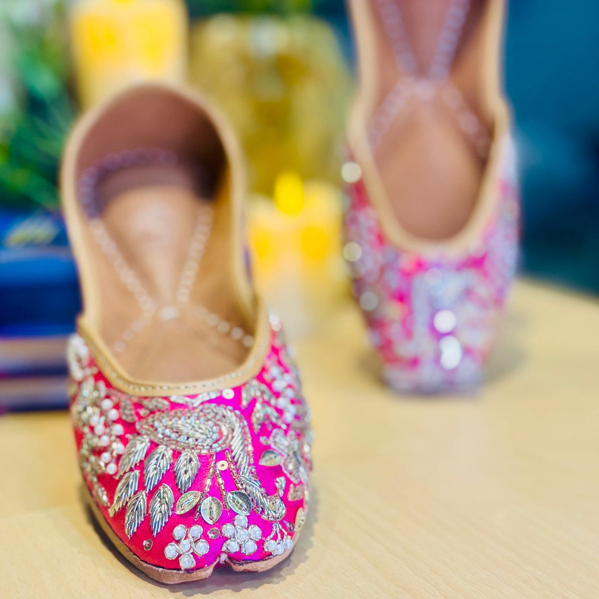 Punjabi Jutti Heavy bridle aari and stone Work2702