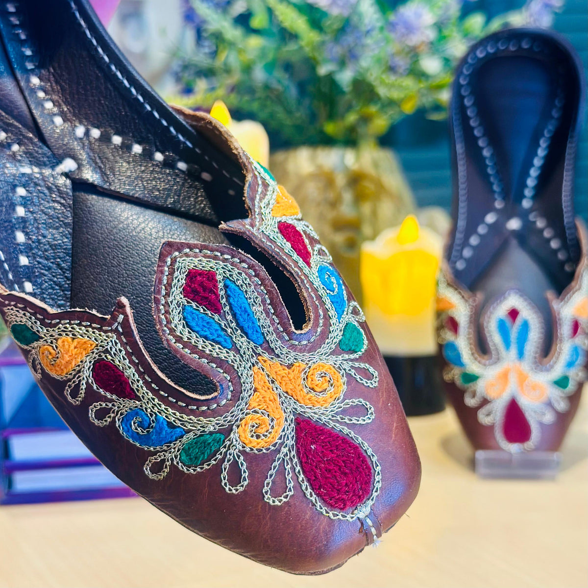 Punjabi Jutti pakisatni upper leather work 0312