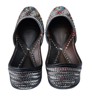 Punjabi Jutti pakisatni upper mota tilla work in  leather work 0313