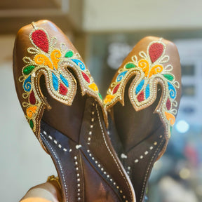 Punjabi Jutti pakisatni upper leather work 0312