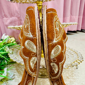 Punjabi Jutti front open kadai Work 3223