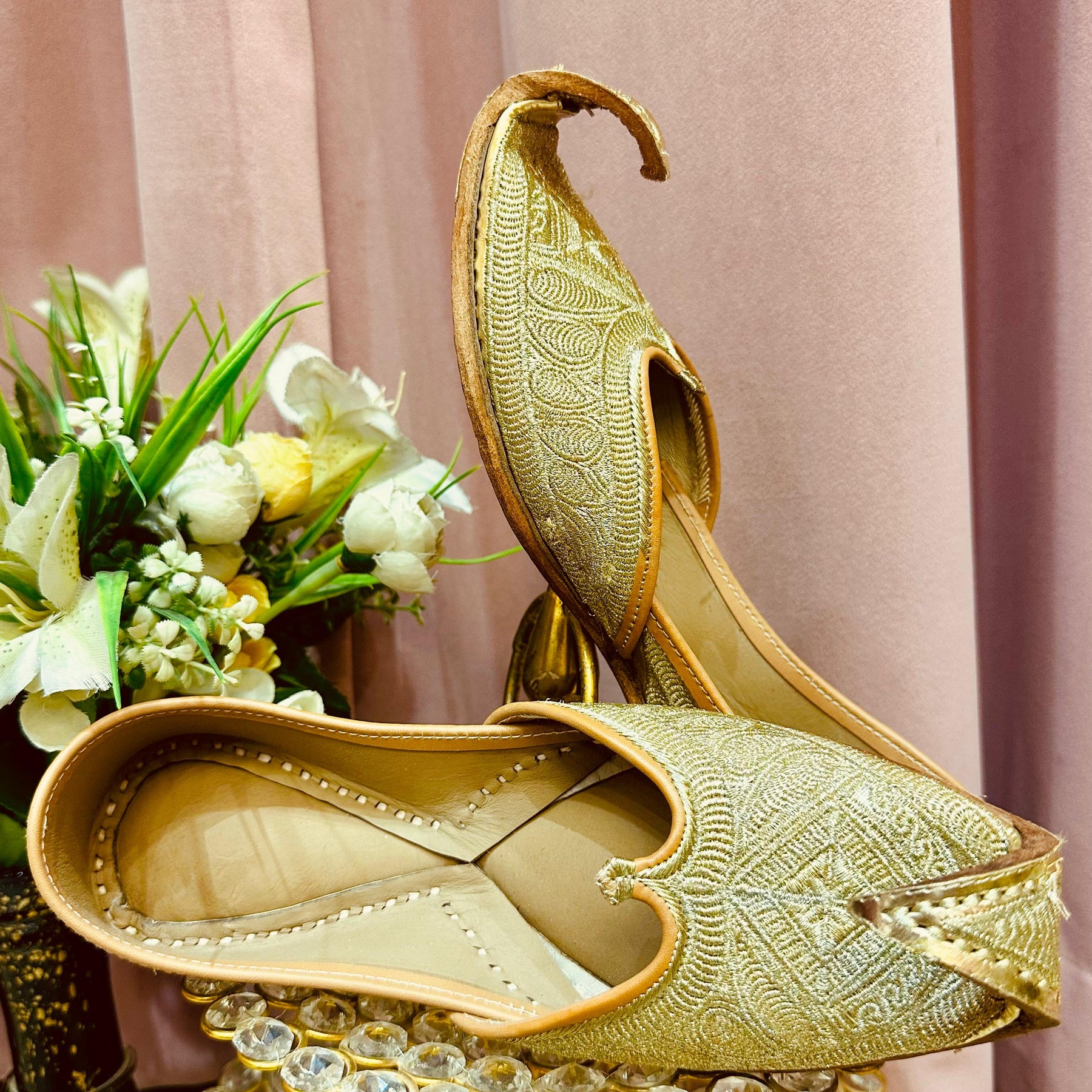 Punjabi Jutti pakisatni tilla upper leather work 0711