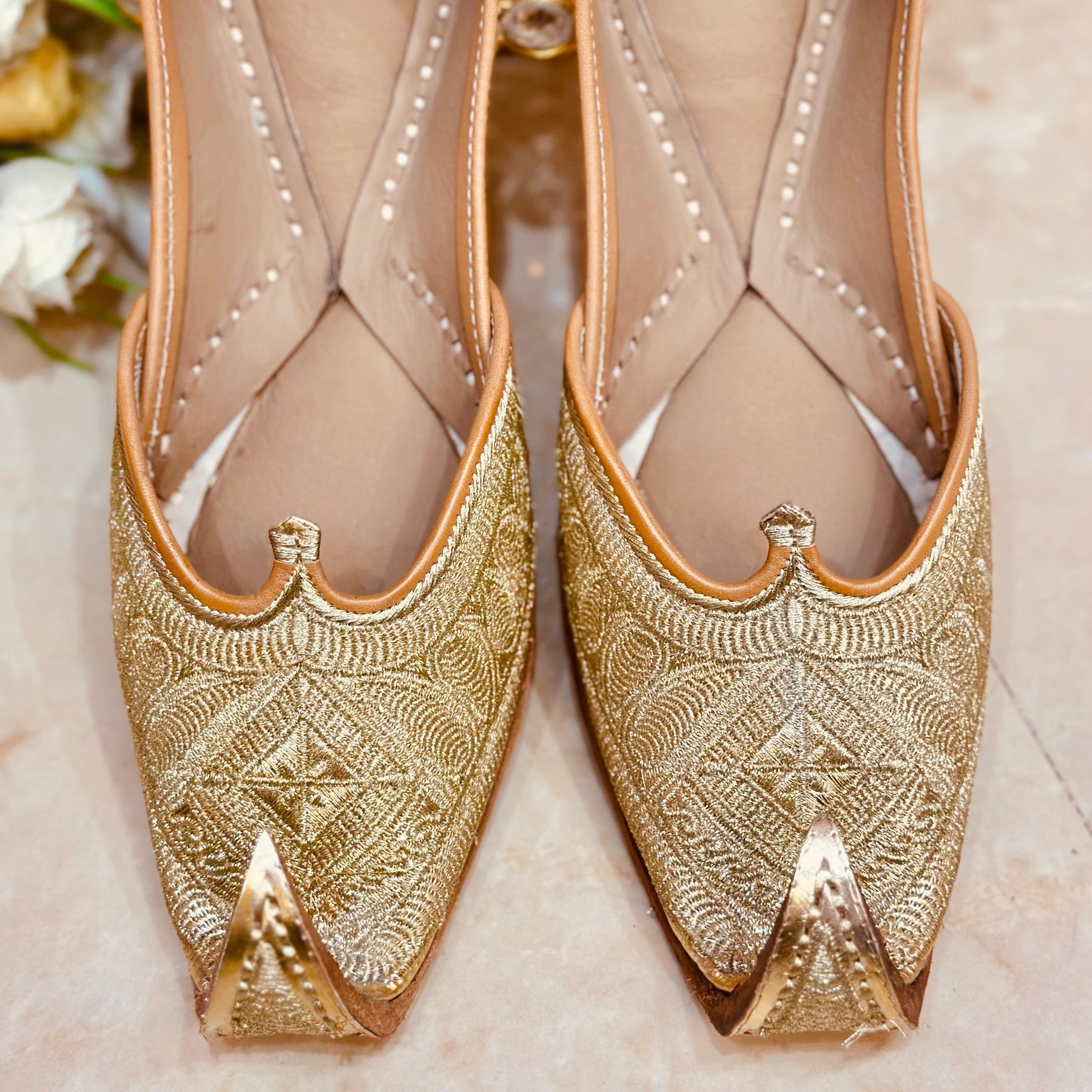 Punjabi Jutti pakisatni tilla upper leather work 0711