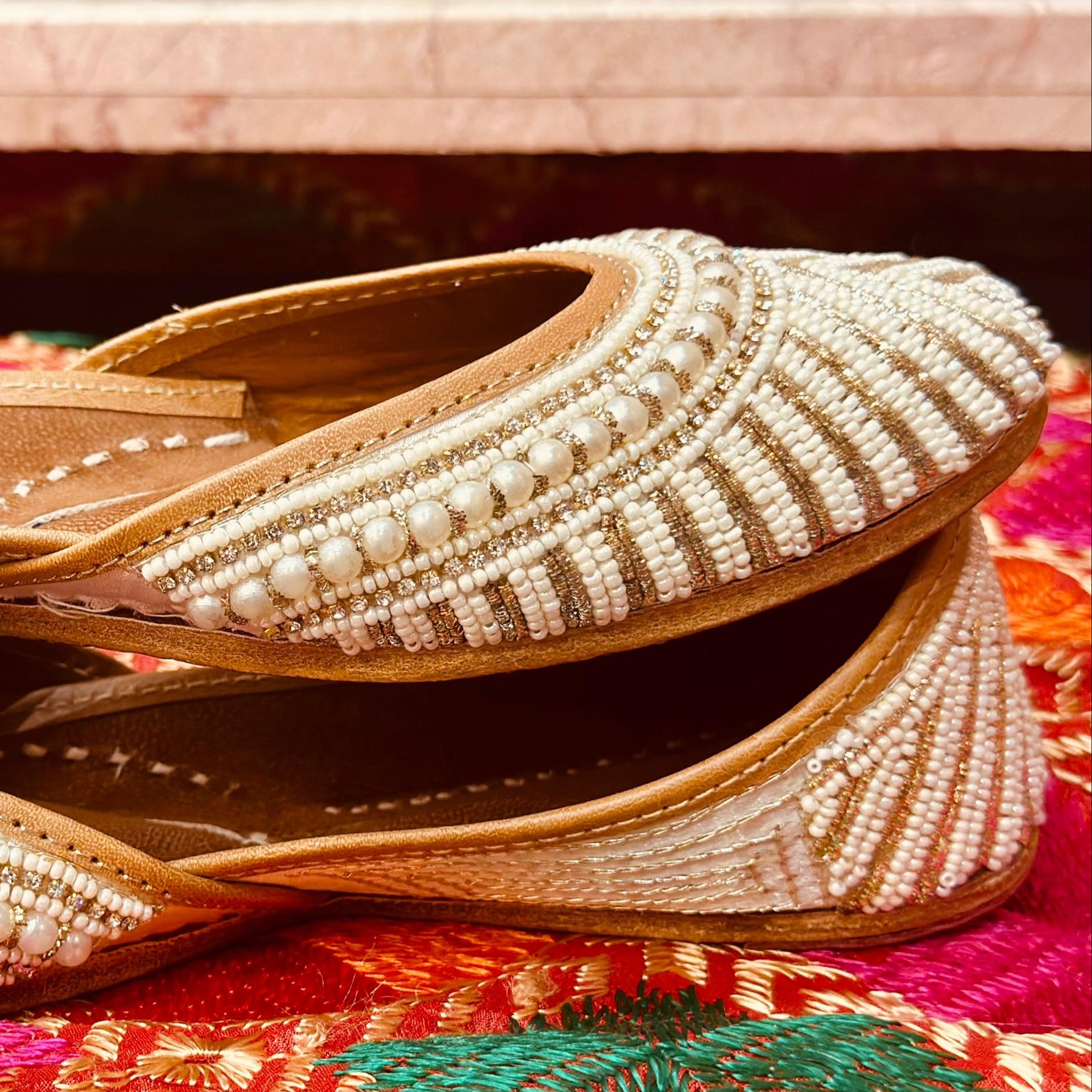 Punjabi Jutti Heavy Pearl Work2506