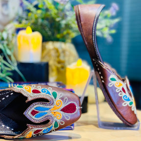 Punjabi Jutti pakisatni upper leather work 0312